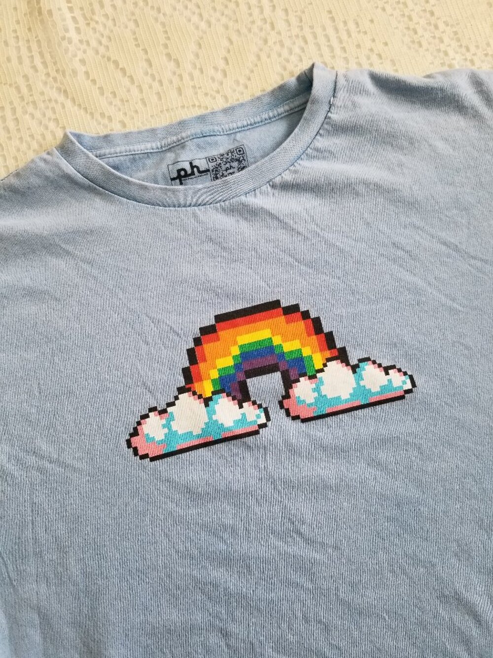 PH The Phluid Project Blue T Shirt Rainbow Pride Large